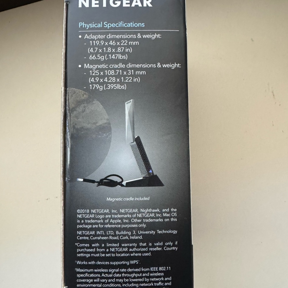 NETGEAR Nighthawk AC1900 USB Adapter - Black - Picture 2 of 6